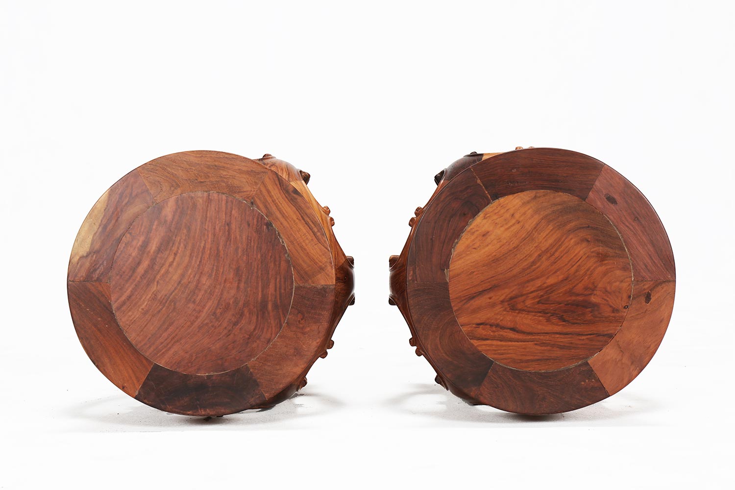 海南黄花梨高束腰圆花几