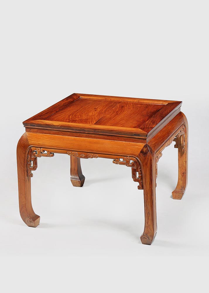 海南黄花梨鼓腿彭牙大方凳