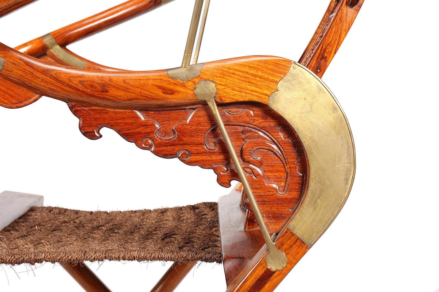 越南黄花梨透雕麒麟纹交椅