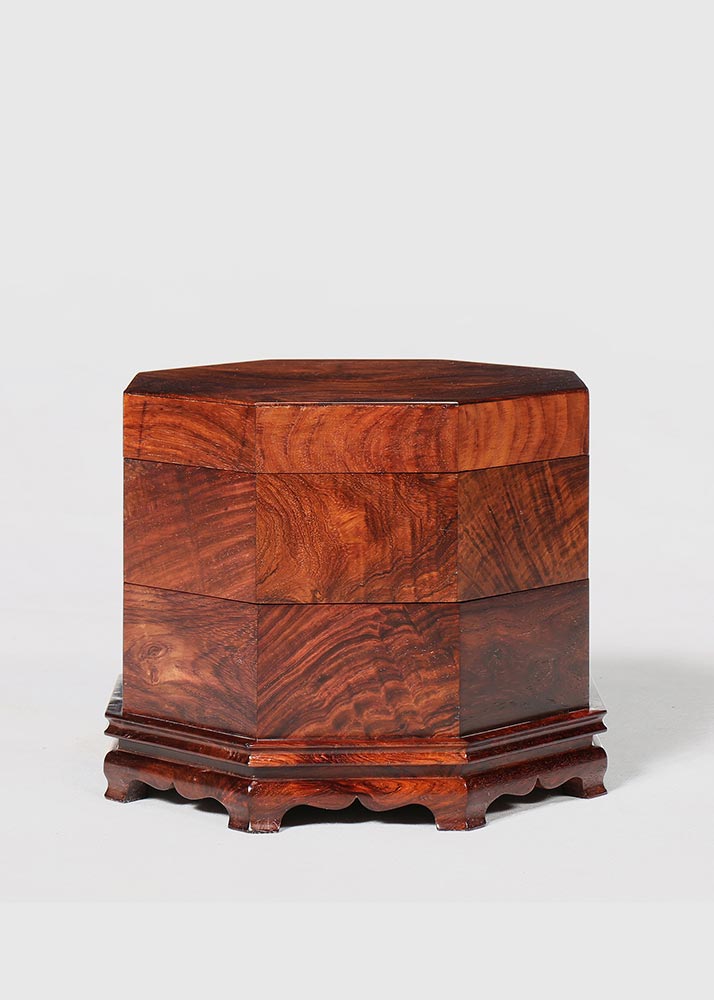 海南黄花梨八方形锦盒