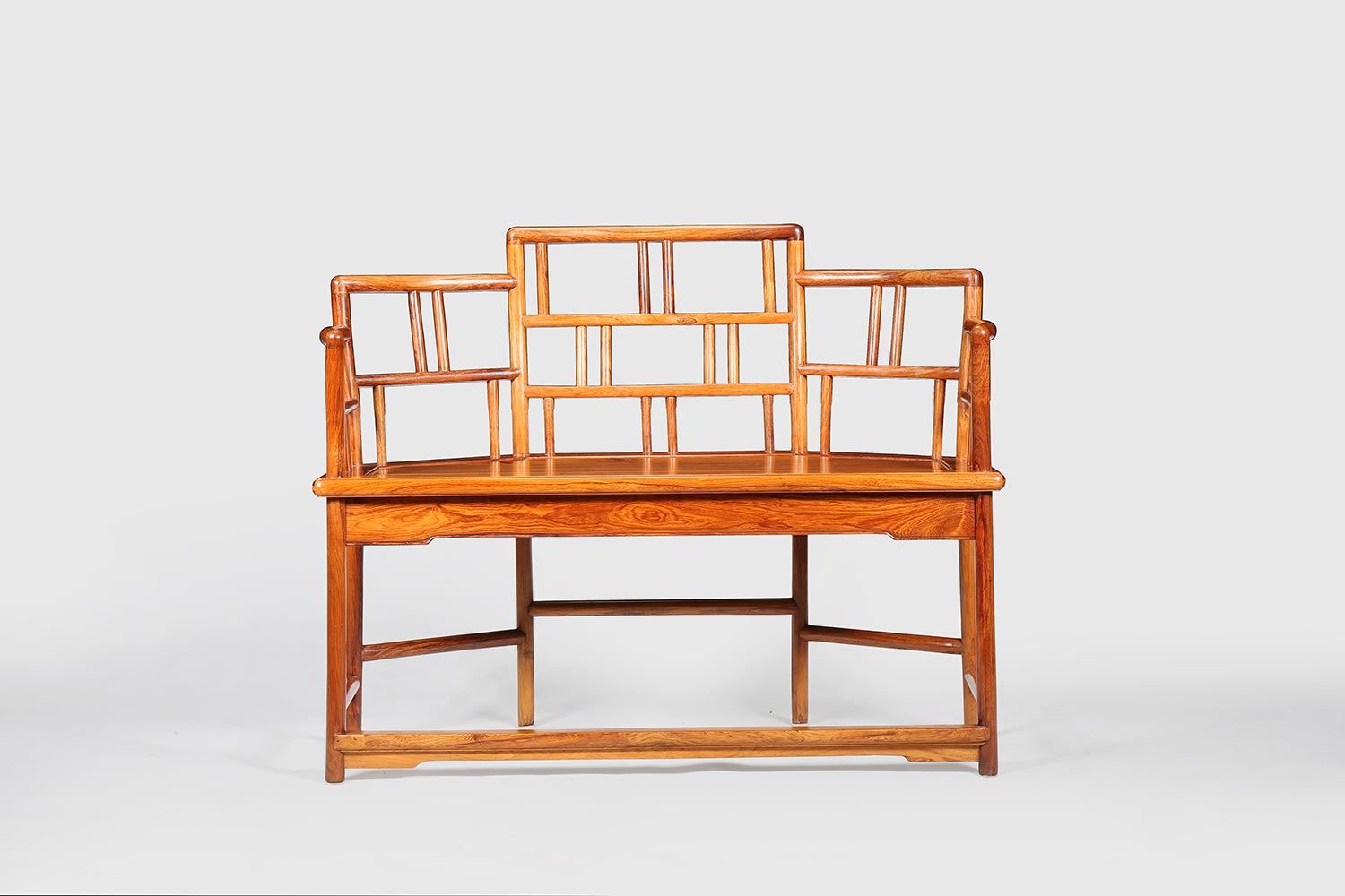 越南黄花梨板面双人椅