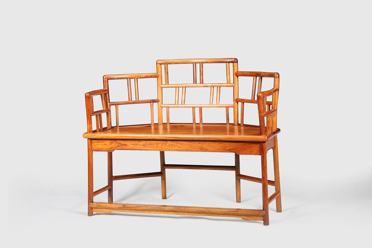 越南黄花梨板面双人椅