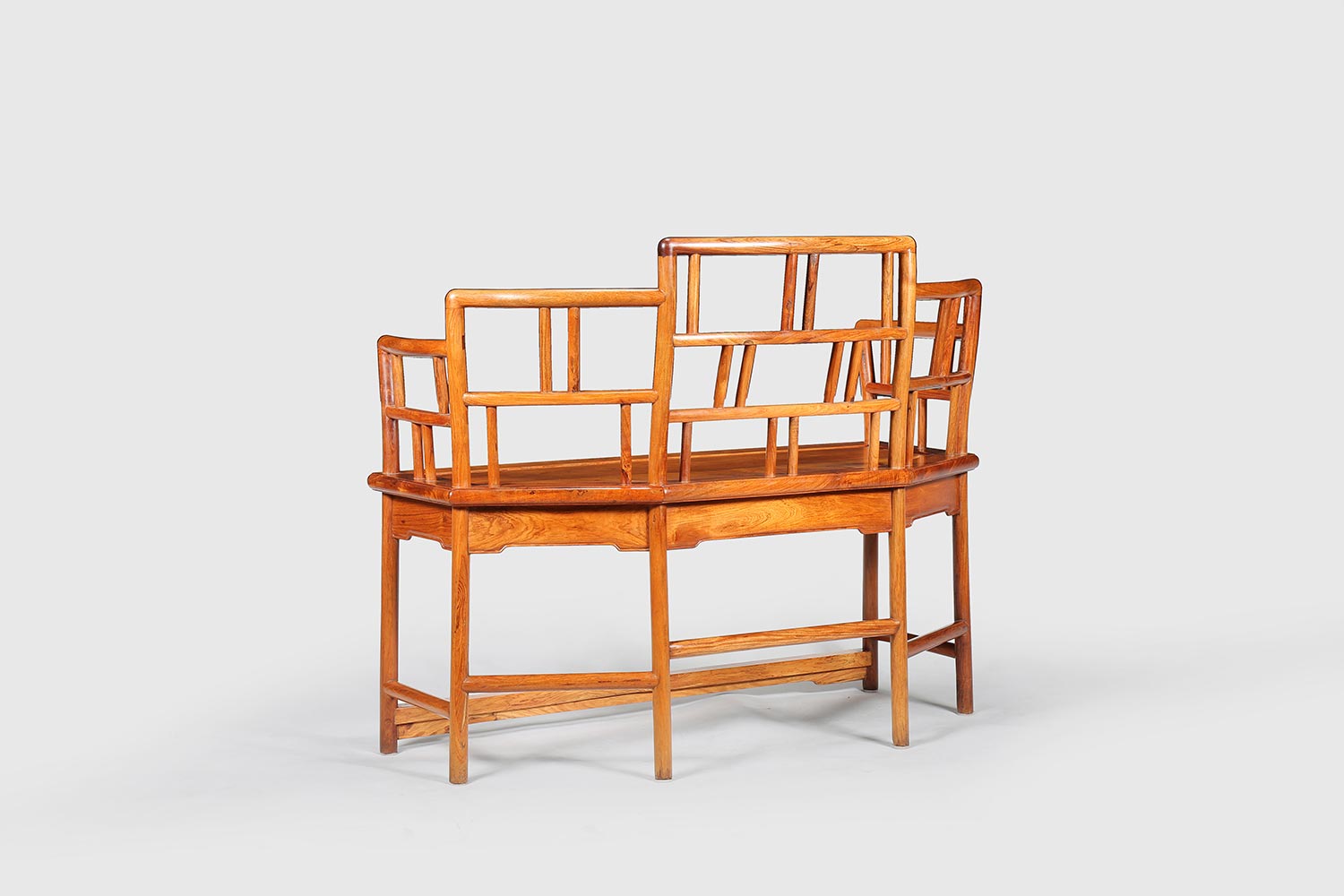 越南黄花梨板面双人椅