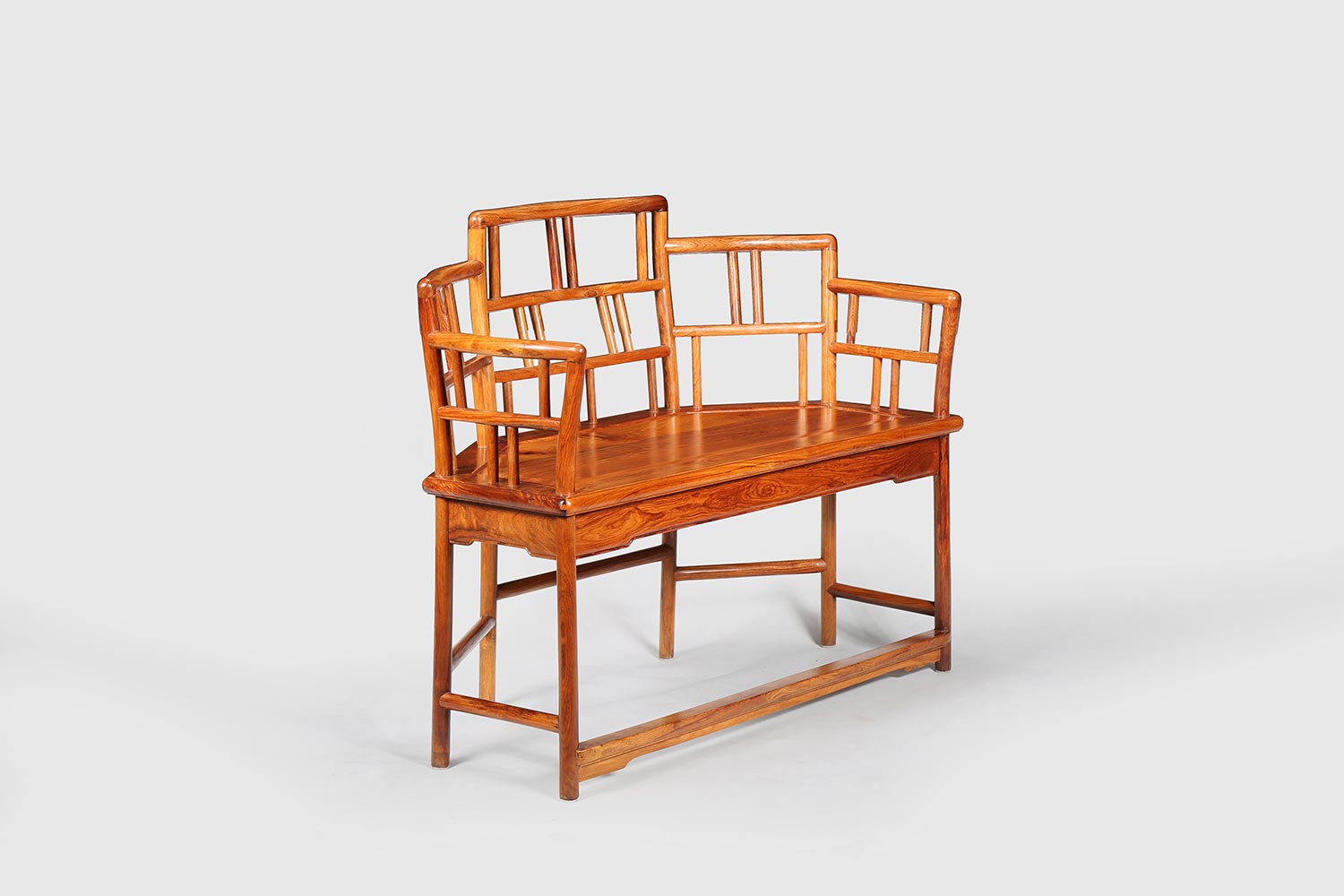 越南黄花梨板面双人椅