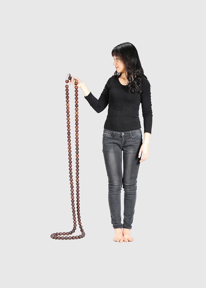 108*32大红酸枝佛珠挂链